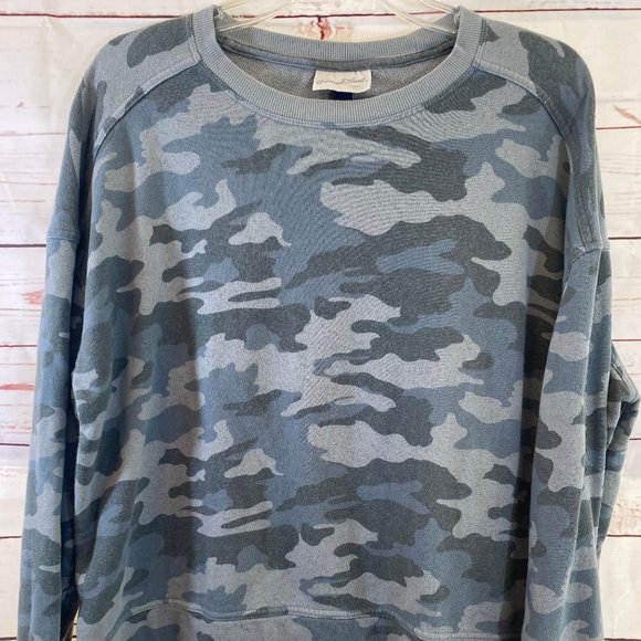 Universal Threads Boxy Camouflage Long Sleeve Top NWOT Women's Size Large - Picture 10 of 11